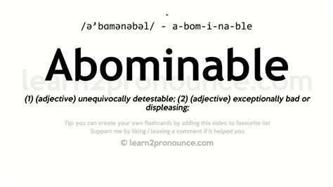 abominable definition